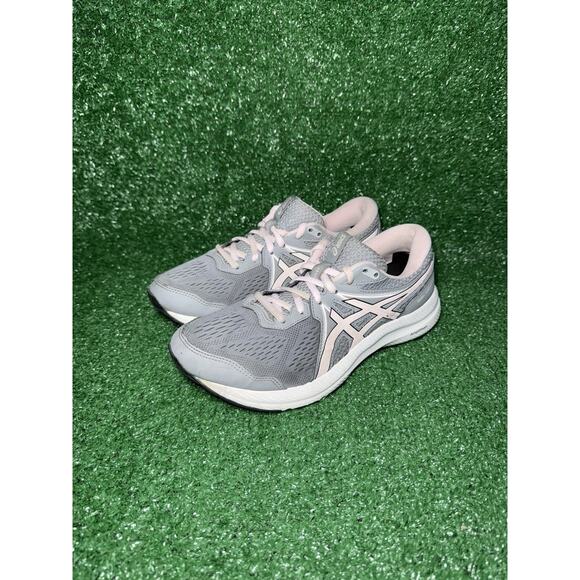 ASICS Gel Contend 7 Women Size 7.5 Wide Gray Pink Athletic Sneaker Running Shoe - Picture 4 of 10